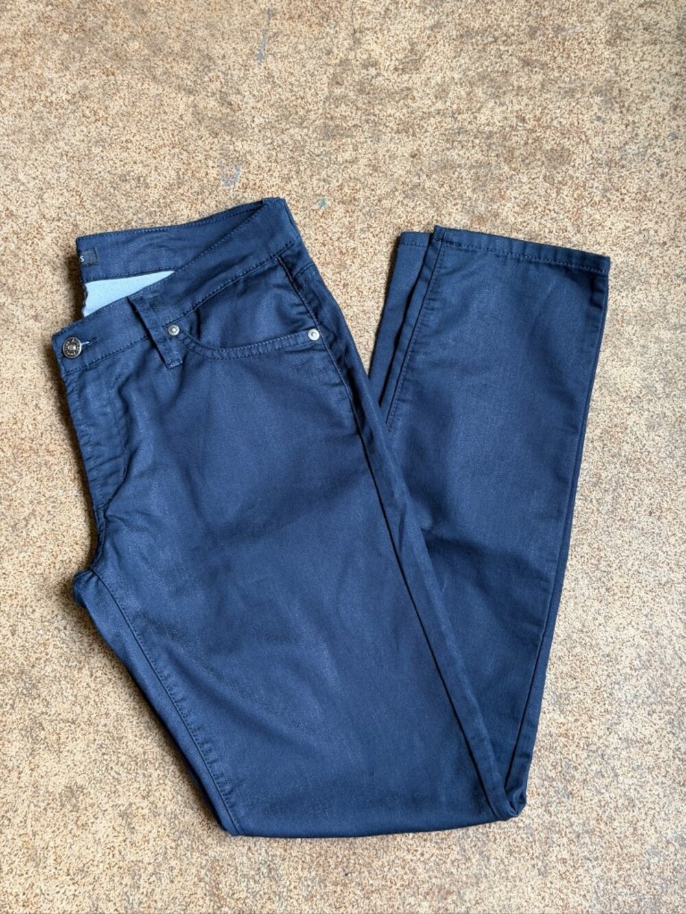 James Jeans Dry Aged Denim “Twiggy” in Black Cat Wash